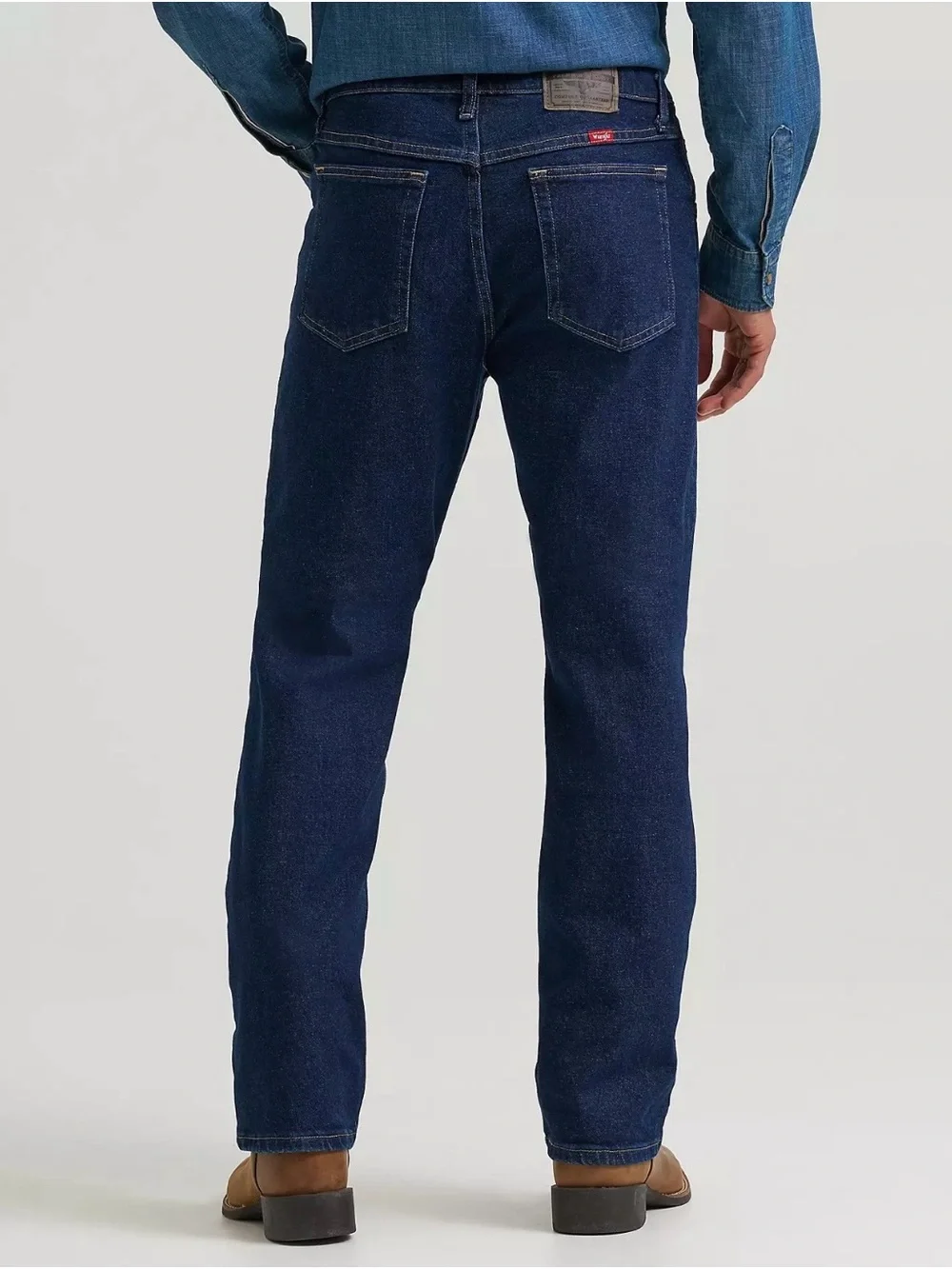 Wrangler Five Star Premium Jeans Western Straight Leg Mid Rise Blue SZ 33x30